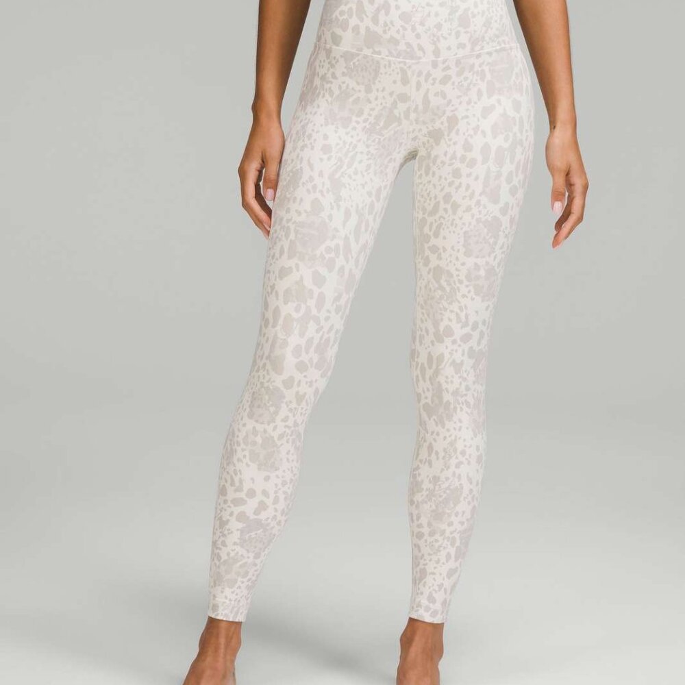 Lululemon Athletica White Leopard Leggings